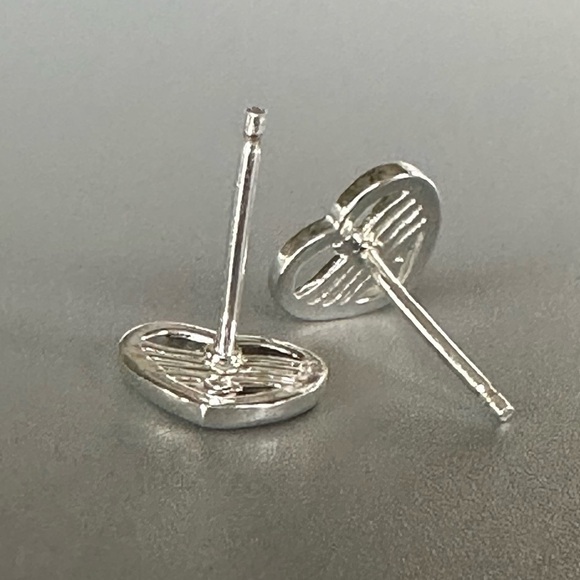 Sterling Silver Heart Music Note Earrings - Picture 5 of 12